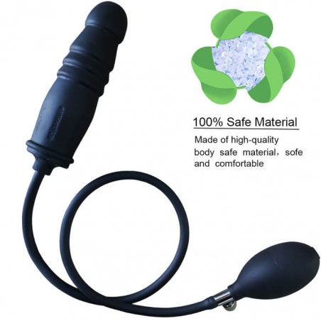 Inflatable Dildo Black - nss4038210