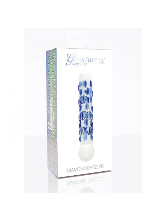 Diamond Dazzler Dotted Glass Dildo - nss4035014