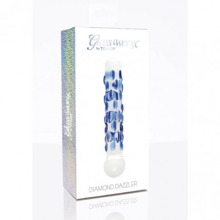 Diamond Dazzler Dotted Glass Dildo - nss4035014