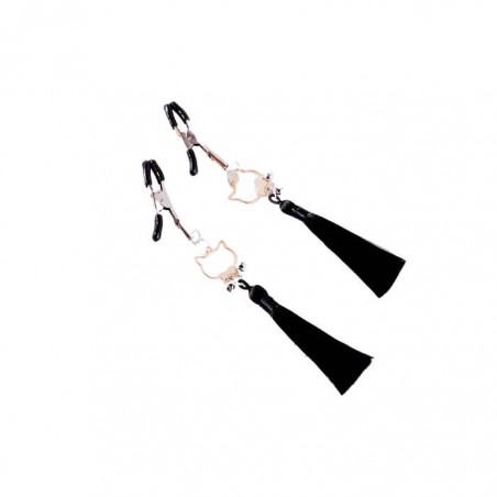 Nipple Clamps Black Tassels - nss4050110