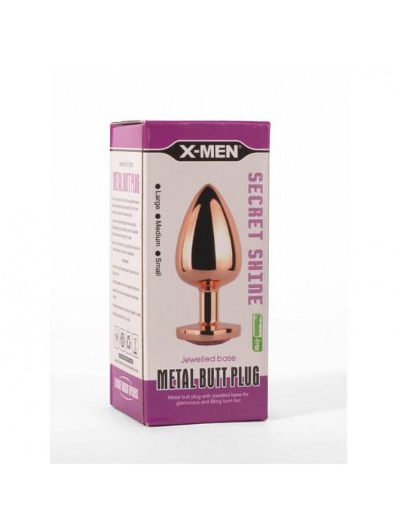 X-MEN Metal ButtPlug Rose S - nss4038250