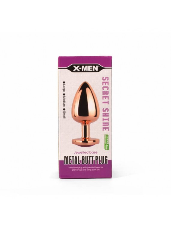 X-MEN Metal ButtPlug Rose M - nss4038251