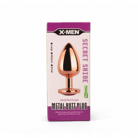 X-MEN Metal ButtPlug Rose M - nss4038251