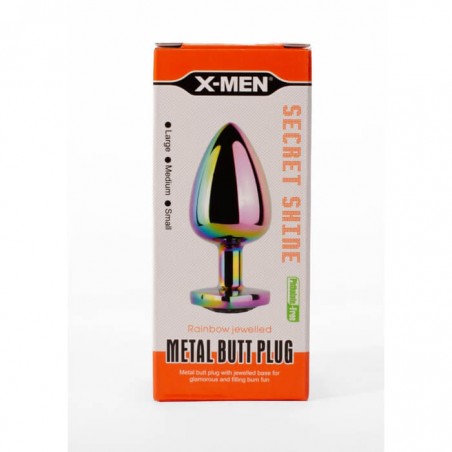 X-MEN Metal ButtPlug Rainbow S - nss4038253