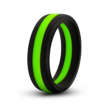 Performance Silicone Go Pro Cock Ring Black & Green - nss4020052