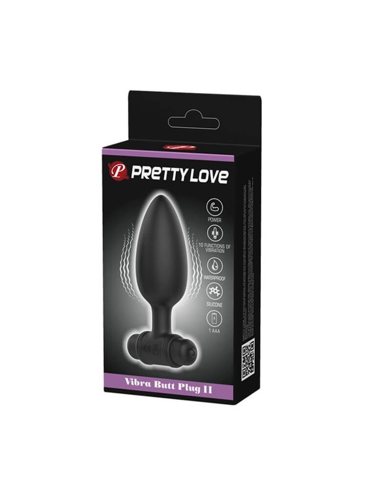 Vibra Butt Plug II Black - nss4038107