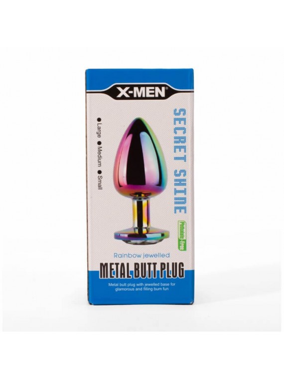 X-MEN Metal ButtPlug Rainbow S - nss4038228