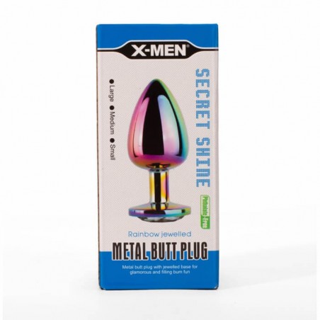 X-MEN Metal ButtPlug Rainbow S - nss4038228