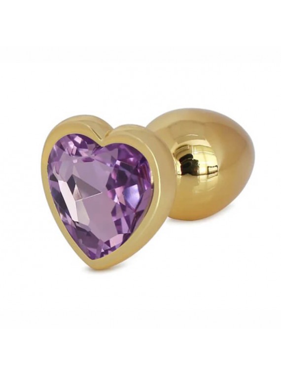 Buttplug Heart Medium Gold/Purple - nss4038259