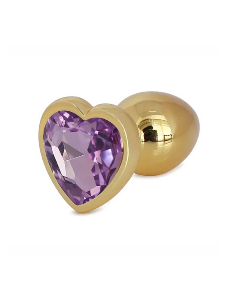 Buttplug Heart Medium Gold/Purple - nss4038259