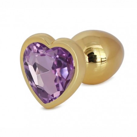 Buttplug Heart Medium Gold/Purple - nss4038259