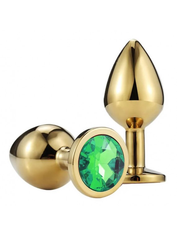 Buttplug Medium Gold/Green - nss4038262