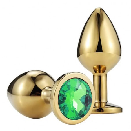 Buttplug Medium Gold/Green - nss4038262