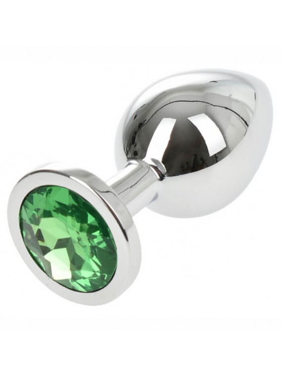 Buttplug Medium Silver/Green - nss4038264