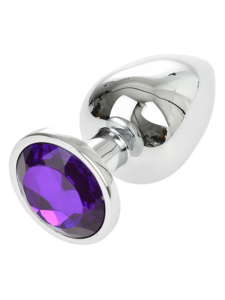 Buttplug Large Silver/Purple - nss4038278