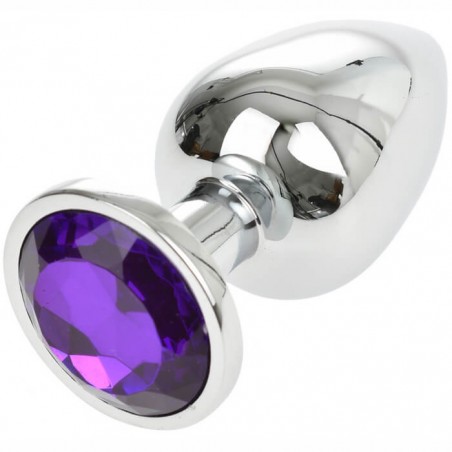 Buttplug Large Silver/Purple - nss4038278