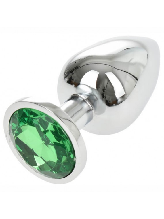 Buttplug Large Silver/Green - nss4038279