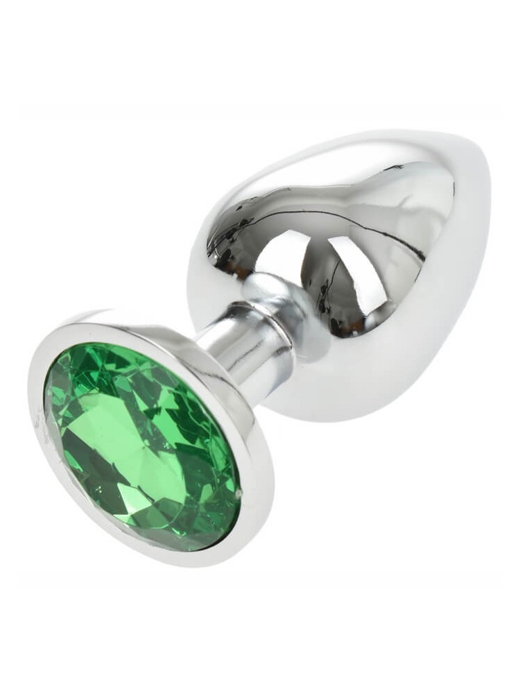 Buttplug Large Silver/Green - nss4038279