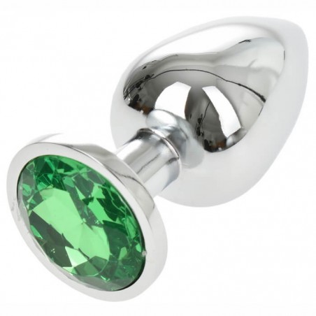 Buttplug Large Silver/Green - nss4038279