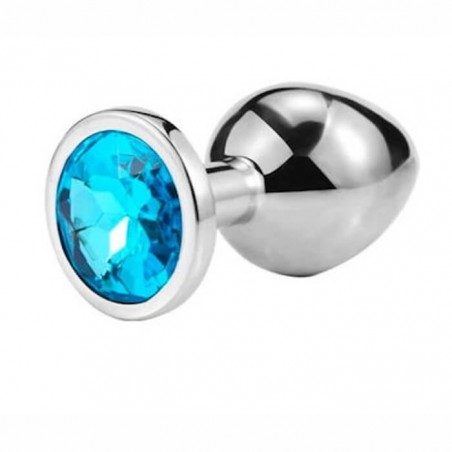 Buttplug Medium Silver/Light Blue - nss4038274