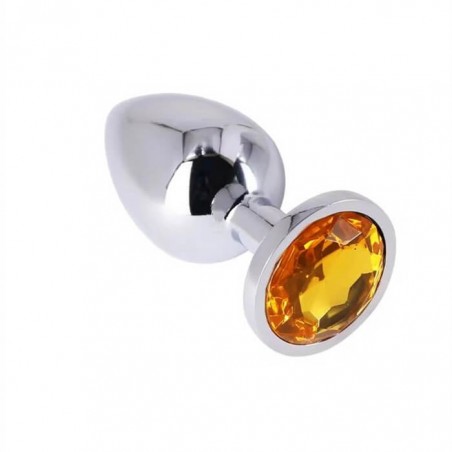 Buttplug Medium Silver/Yellow - nss4038275