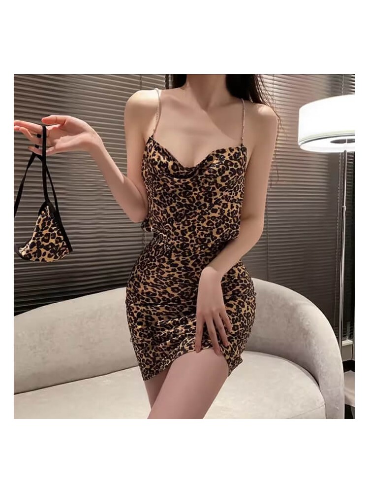 Open Back Dress Leopard Lady - nss4016158