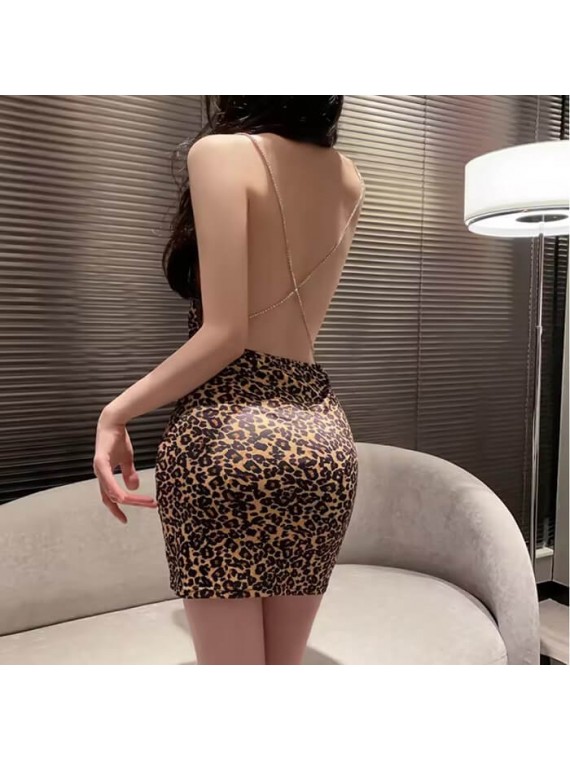 Open Back Dress Leopard Lady - nss4016158