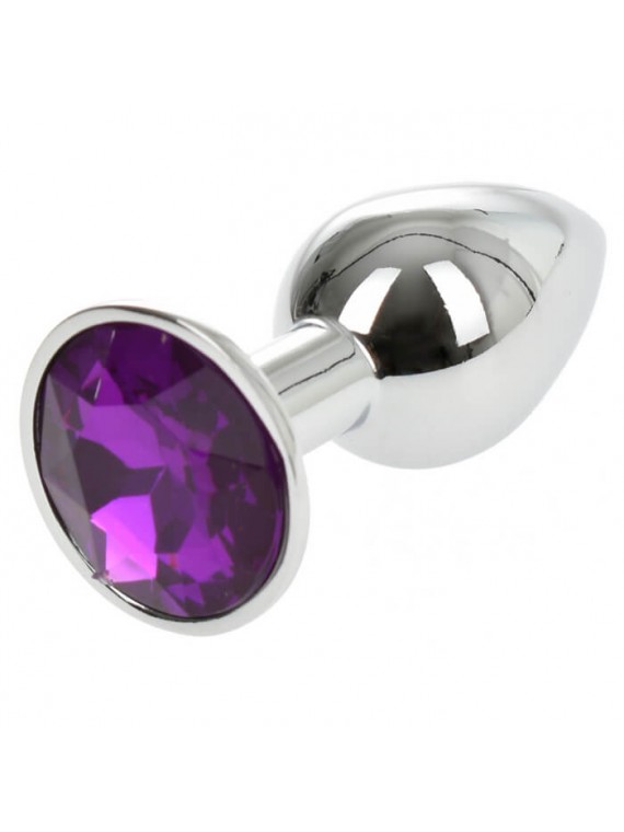 Buttplug Small Silver/Purple - nss4038289