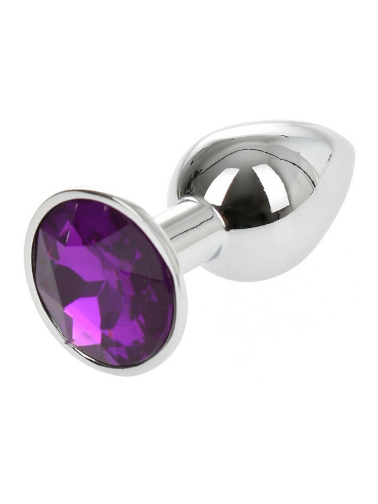 Buttplug Small Silver/Purple - nss4038289