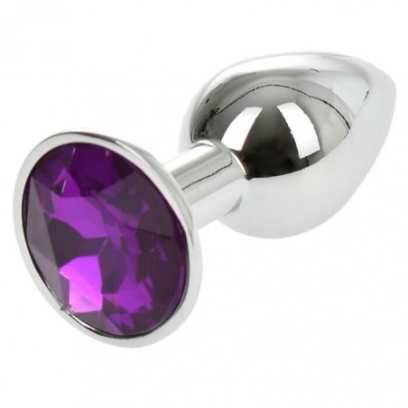 Buttplug Small Silver/Purple - nss4038289