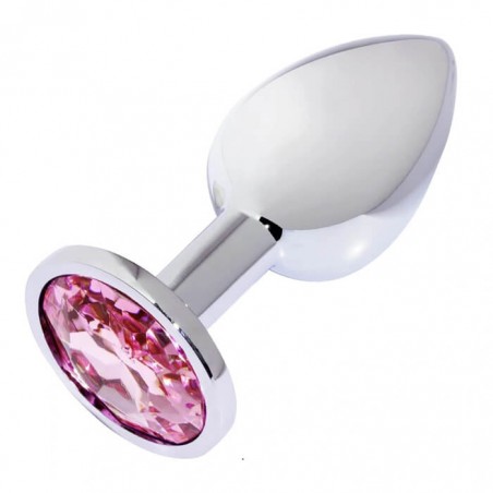 Buttplug Small Silver/Pink - nss4038291