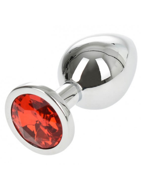 Buttplug Medium Silver/Red - nss4038294