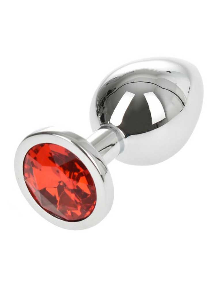 Buttplug Medium Silver/Red - nss4038294