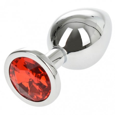 Buttplug Medium Silver/Red - nss4038294