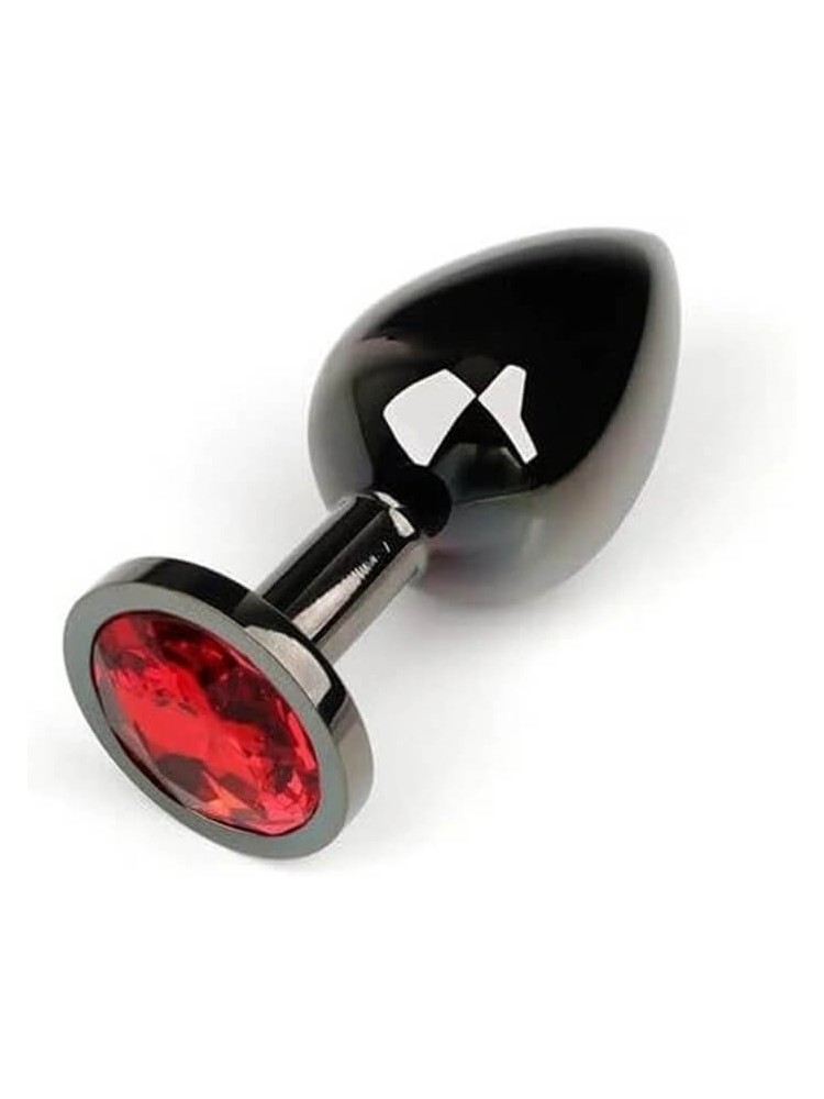 Dark Anal Plug Medium Red - nss4038296