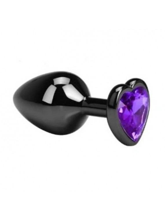 Dark Anal Plug Heart Medium Purple - nss4038300