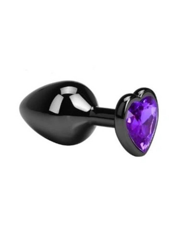 Dark Anal Plug Heart Medium Purple - nss4038300