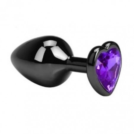 Dark Anal Plug Heart Medium Purple - nss4038300