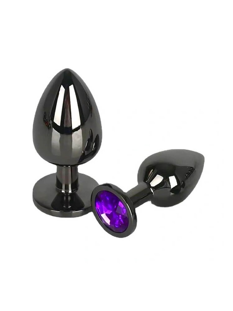 Dark Anal Plug Large Purple - nss4038303