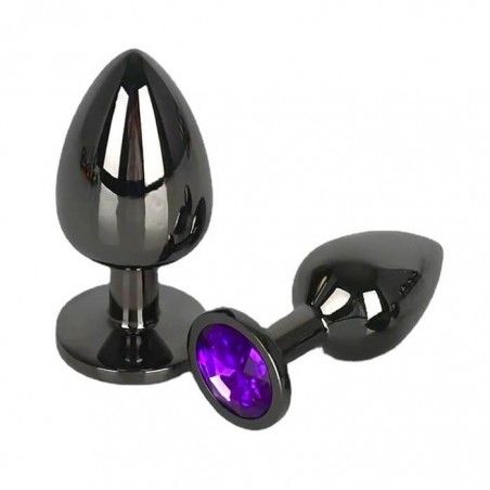 Dark Anal Plug Large Purple - nss4038303