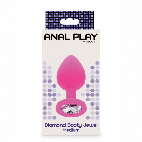 Diamond Booty Jewel Medium Pink/Clear - nss4038013