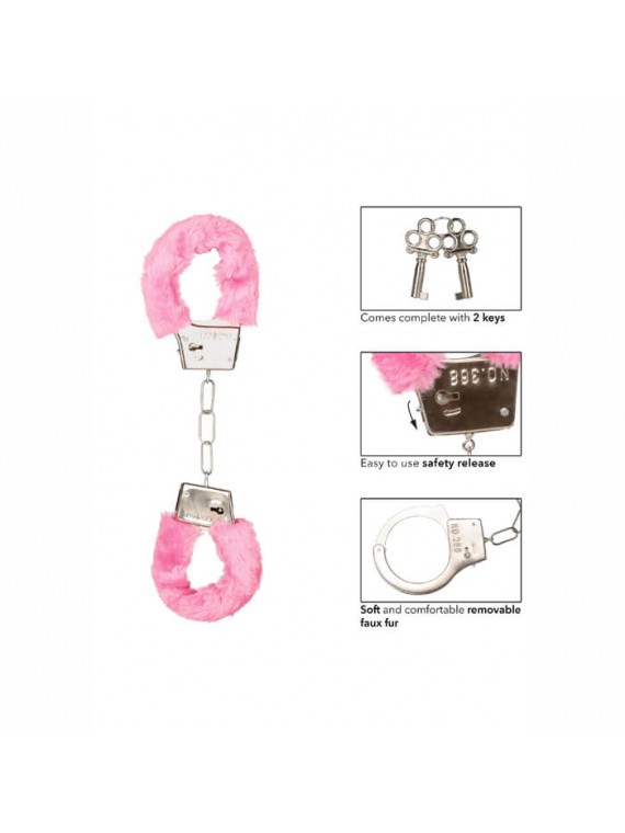 Playful Furry Cuffs Pink - nss4053018