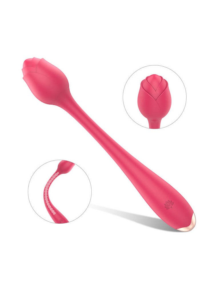 Bendable Romance Vibrator Rose - nss4040042