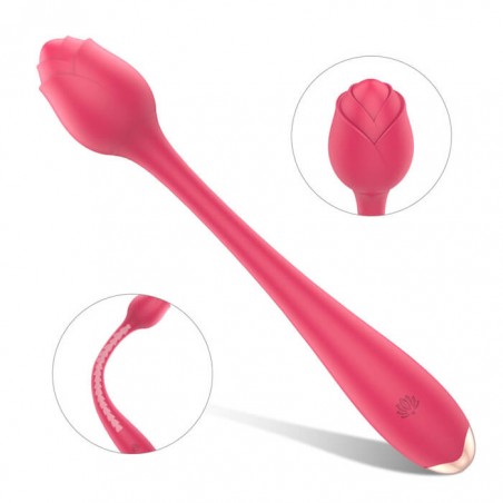 Bendable Romance Vibrator Rose - nss4040042