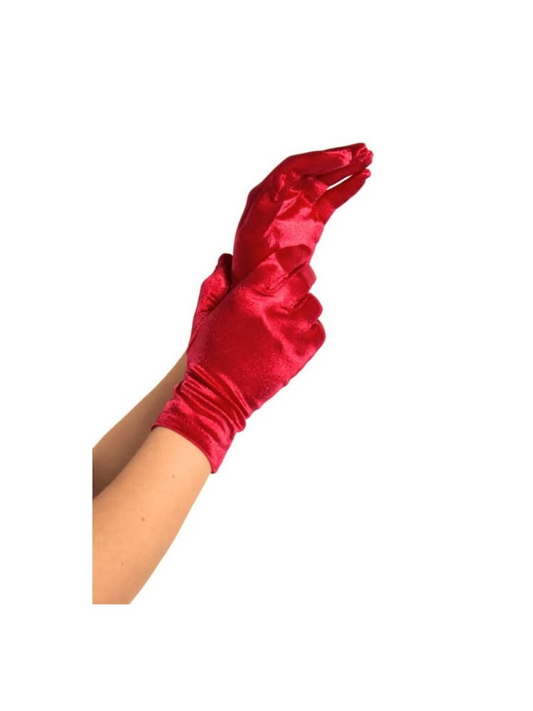 Wrist Length Satin Gloves red - nss4012010