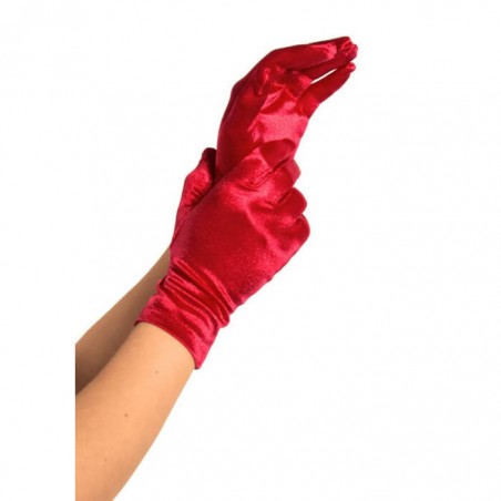 Wrist Length Satin Gloves red - nss4012010