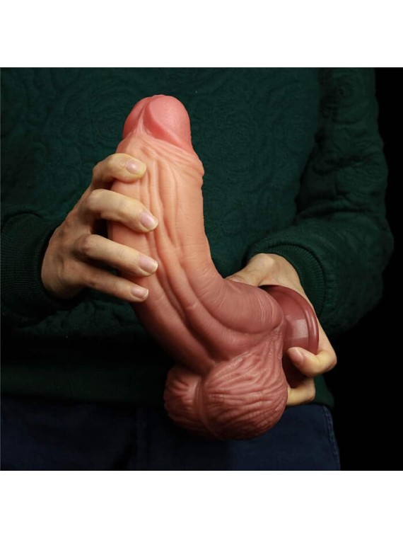 10" Dual-layered Silicone Cock Brown - nss4030054