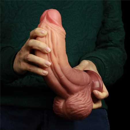 10" Dual-layered Silicone Cock Brown - nss4030054