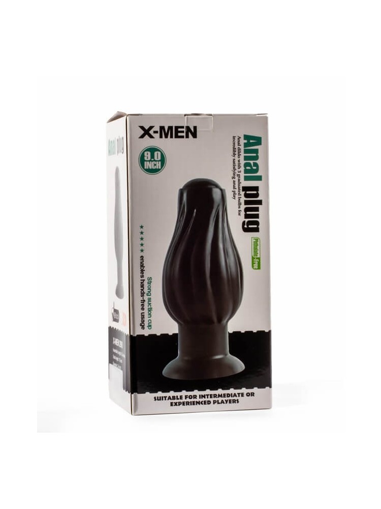 X-Men 7.5" Anal Plug Black - nss4038018