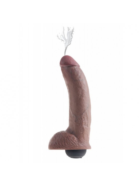 King Cock 9inch Squirting Brown - nss4032034